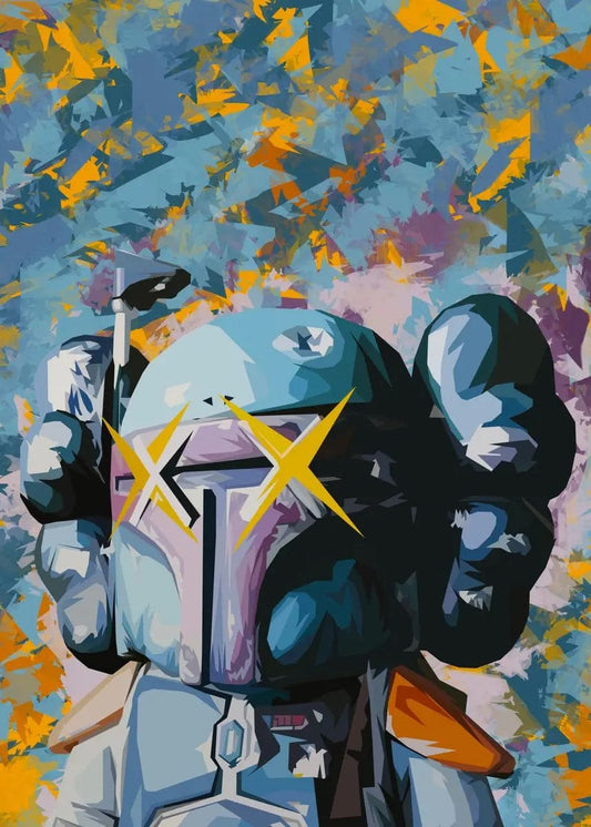Canvanation 18 / 40X60cm Sans Cadre Poster Street Art Kaws Militaire