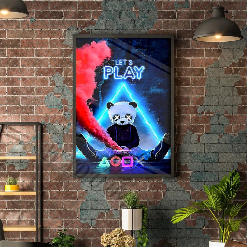 Canvanation 2 / 50x70cm Affiche Chambre 80s Coloré Punk Neon Gaming