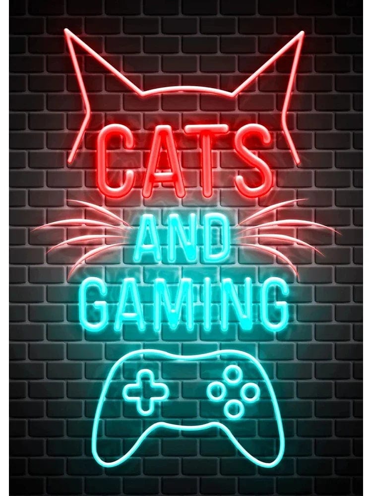 Canvanation 40X60cm / ZSH0084-11 Affiche Neon Jeux Citation Musique Rock