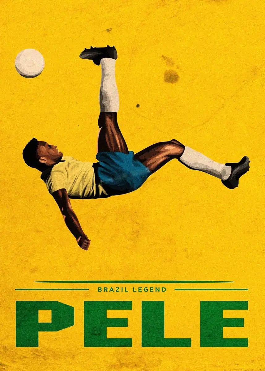 Canvanation 9 / 40x60cm Affiche Football - Maradona - Zidane