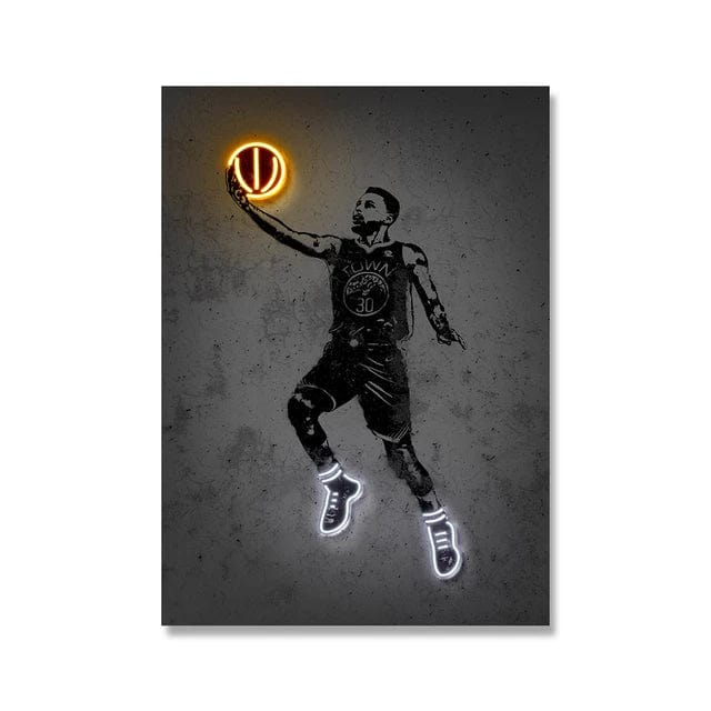 Canvanation 3 / 30x40cm Affiche Basketball Neon
