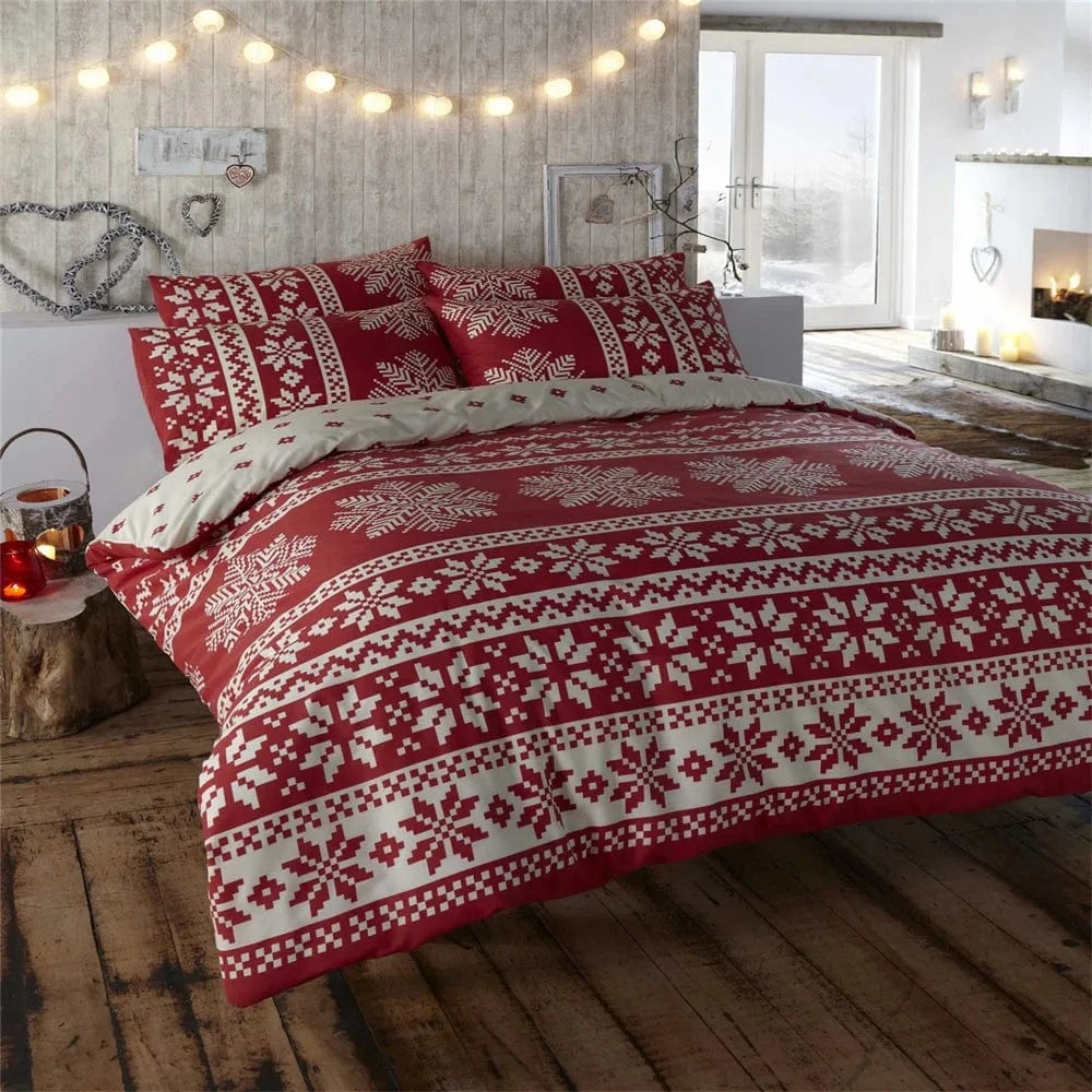 Canvanation D / EU 220x230cm 3PCS Housse De Couette - Merry Christmas Noel Rênes