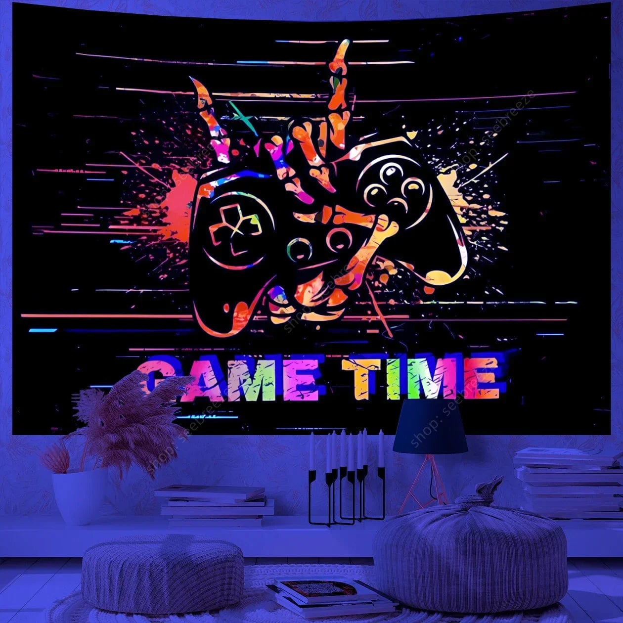 Canvanation WF1612 / 73x95cm Tapisserie pour Chambre de Gamer - L'accessoire ultime pour une déco immersive 🎮