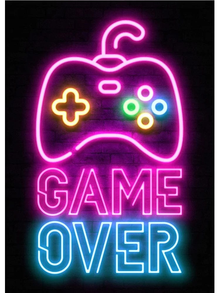 Canvanation I / 40x60cm Affiche Neon Art Gaming Zone