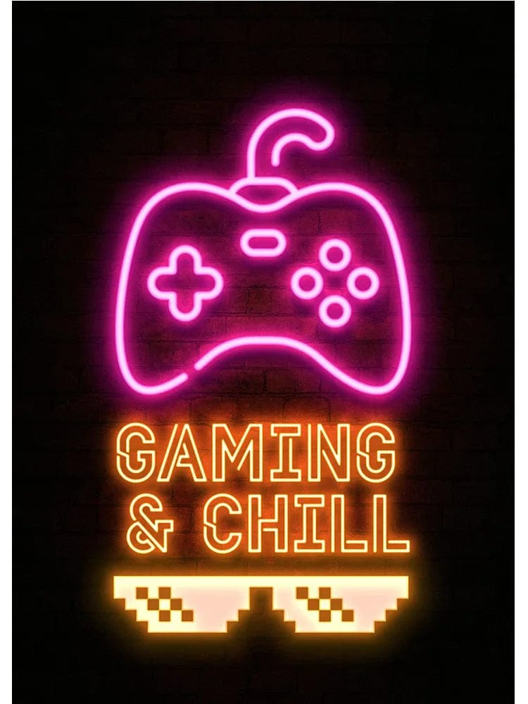 Canvanation F / 40x60cm Affiche Neon Art Gaming Zone