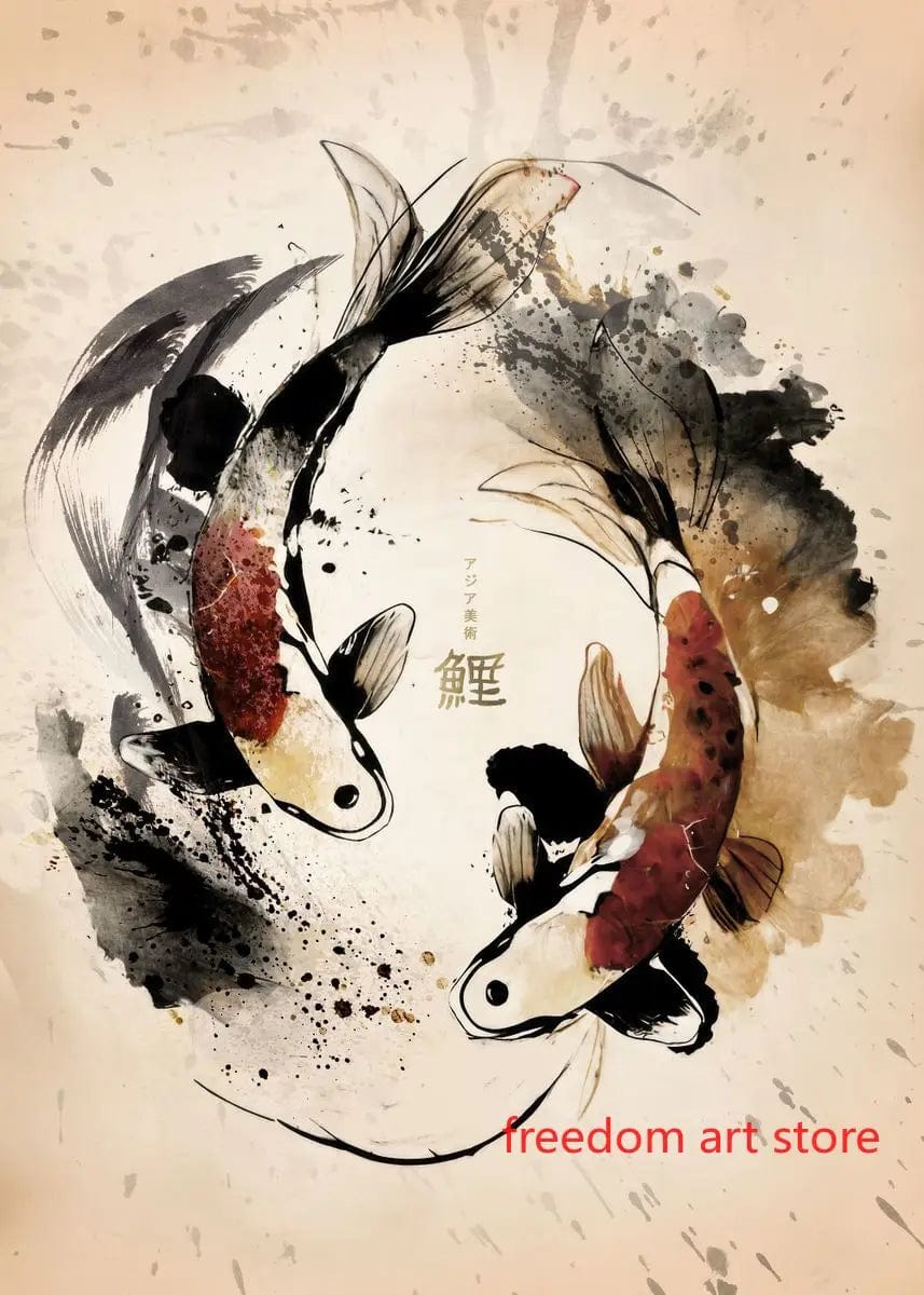 Canvanation Poster D'art Japonais Geisha Samurai