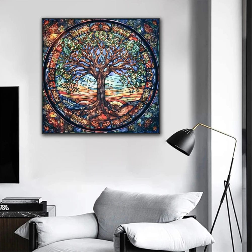 Canvanation Affiche Symbiose Divine : L'Arbre de Vie dans la Mythologie