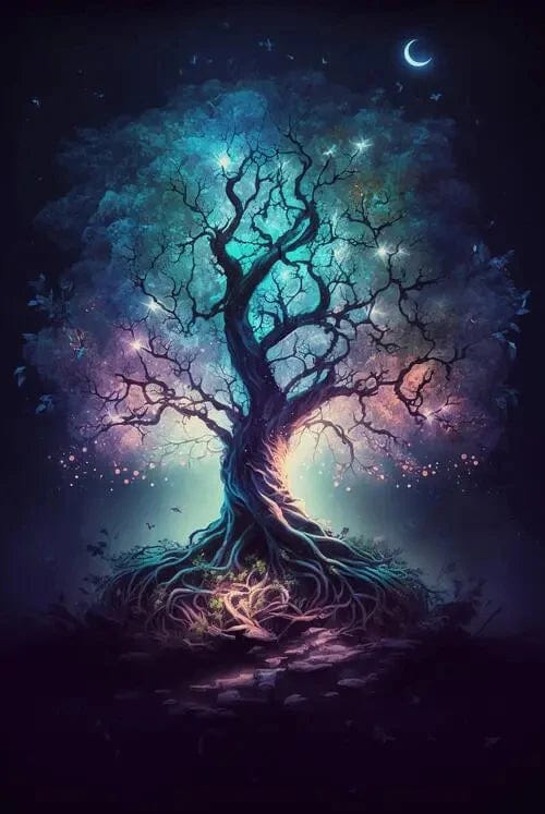 Canvanation PF20895 / 70x100cm Sans Cadre Affiche Éclat Sylvestre : L'Arbre de Vie Majestueux