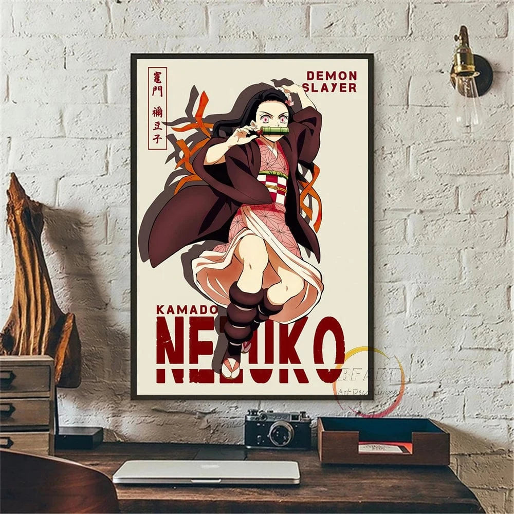 Canvanation Kamado Nezuko / 55X80cm Affiche Anime Demon Slayer Japonais