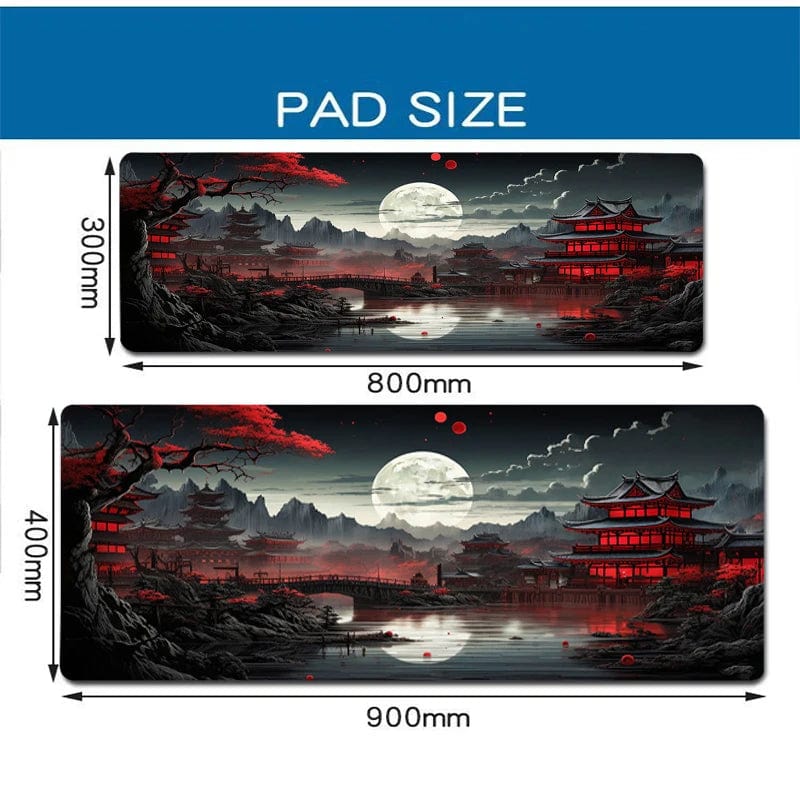 Canvanation Tapis De Souris - Paysage Japonais Pleine Lune