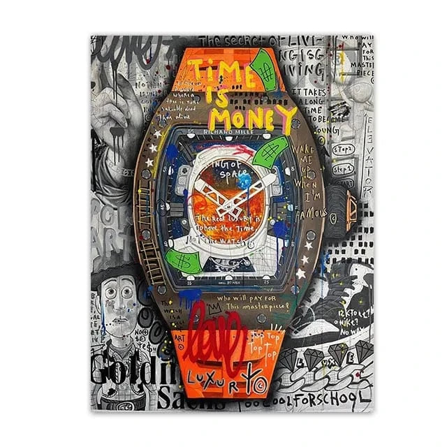 Canvanation Burgundy / 40x60cm Affiche Pop Art Rolex Graffiti