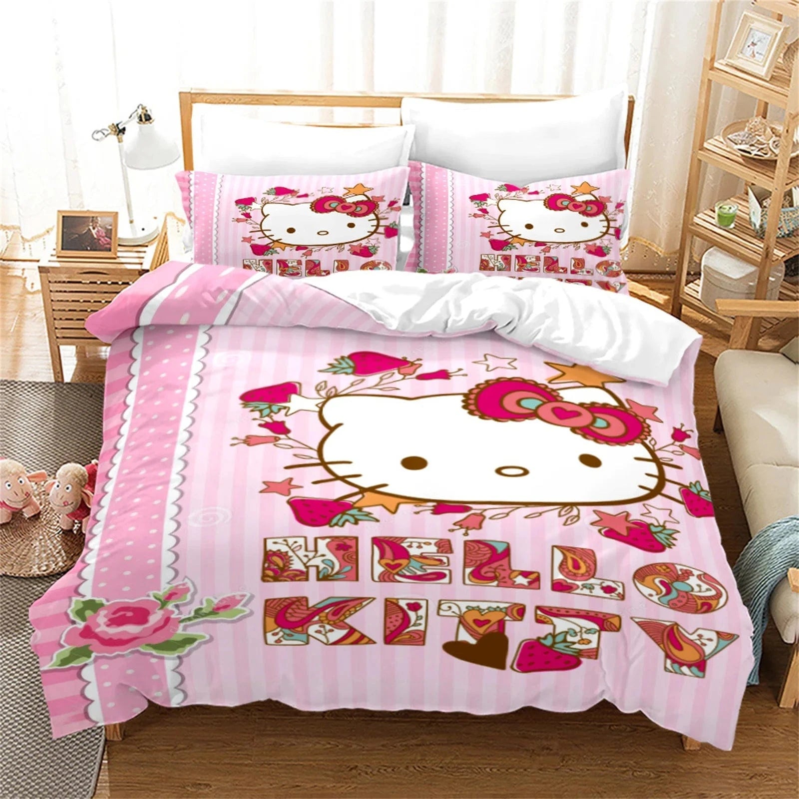 Canvanation 9 / 180x210cm Housse De Couette - Hello Kitty