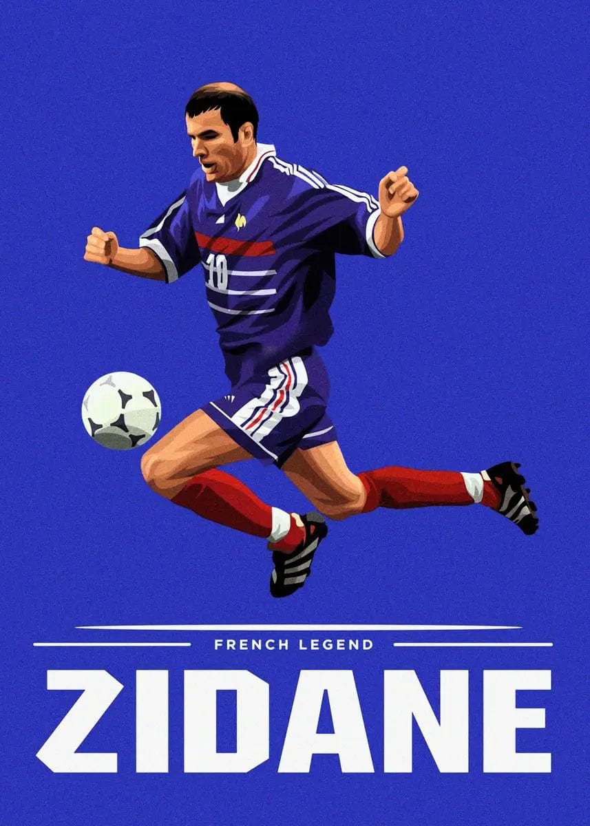 Canvanation 8 / 30x40cm Affiche Football - Maradona - Zidane