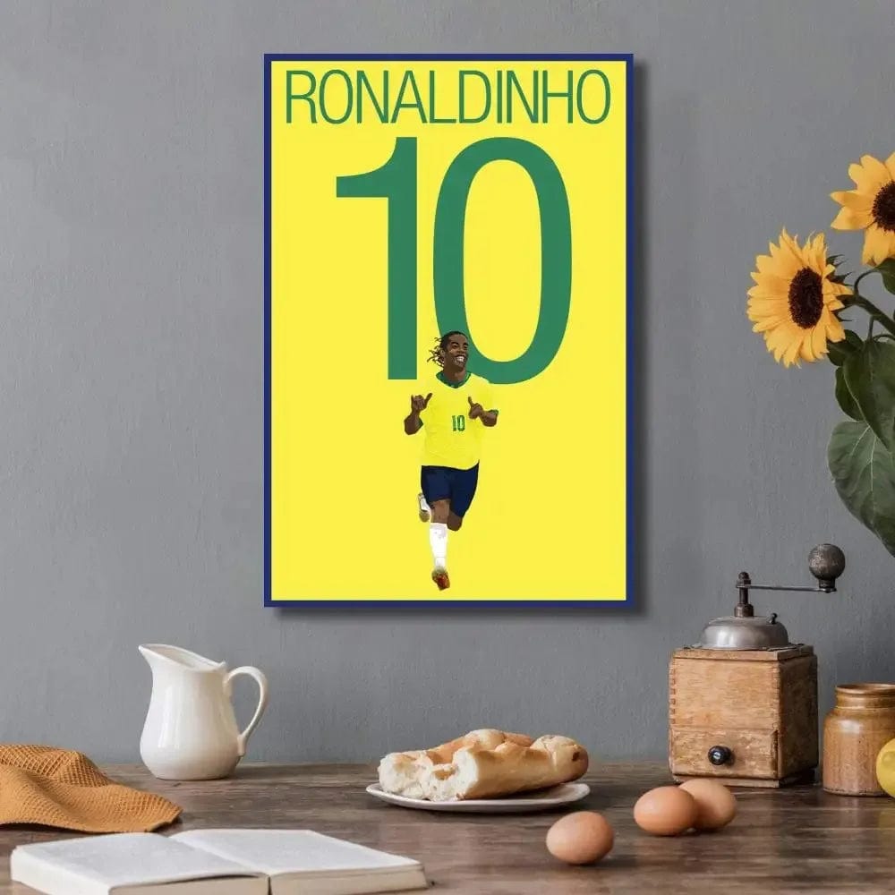 Canvanation 10 / 40x50CM Affiche Football - Ronaldinho