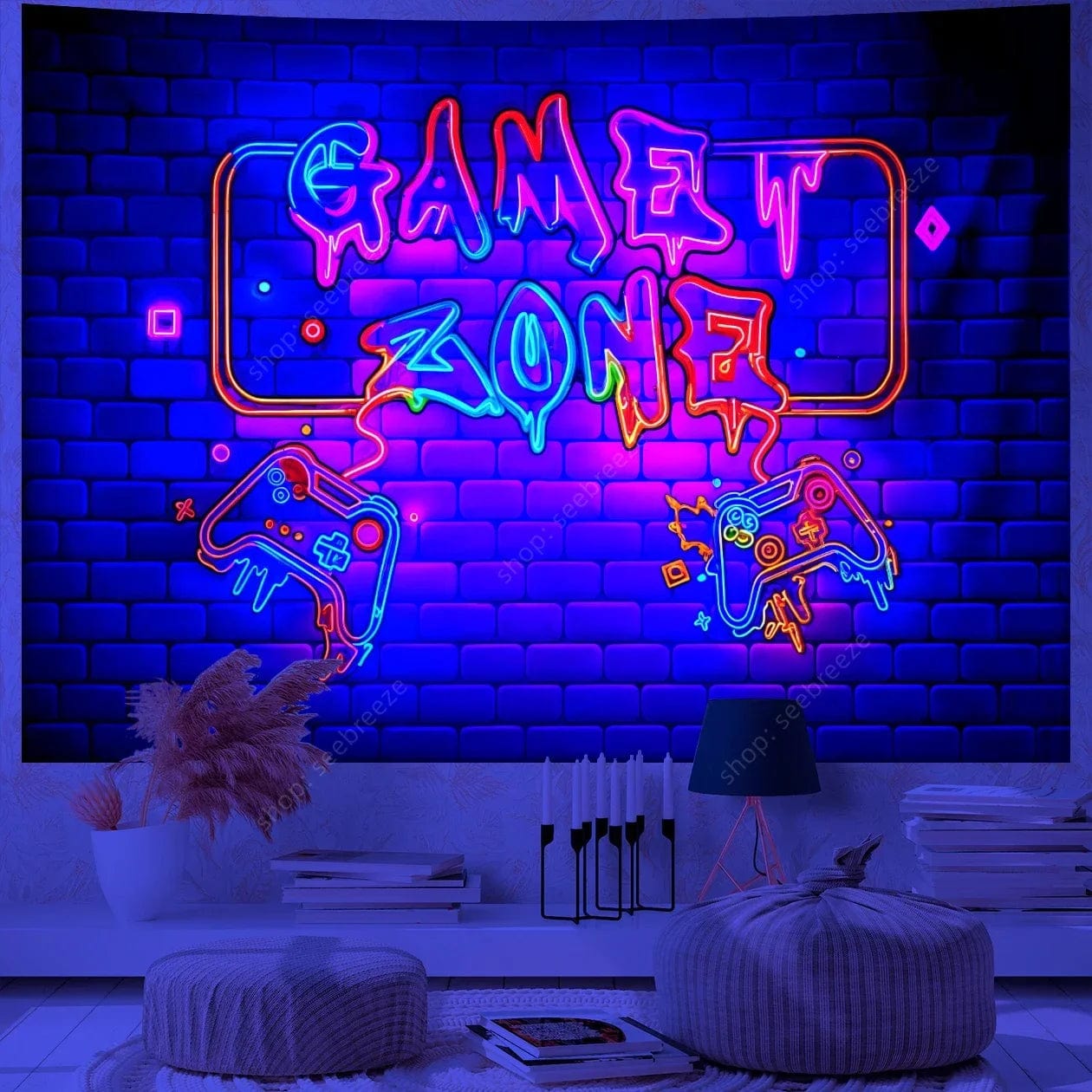 Canvanation WF0848 / 100x150cm Tapisserie pour Chambre de Gamer - L'accessoire ultime pour une déco immersive 🎮