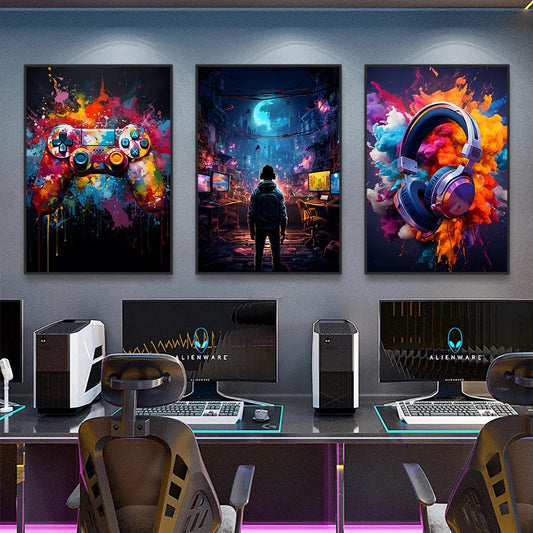 Canvanation Affiche 80s 90s Coloré Neon Cyberpunk