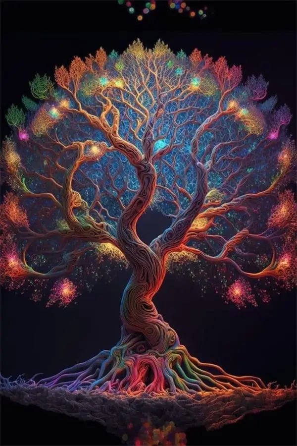 Canvanation 2 / 50x75cm Affiche - Arbre De Vie Forêt Fantastique