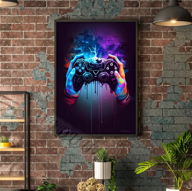 Canvanation 10 / 50x70cm Affiche Chambre 80s Coloré Punk Neon Gaming