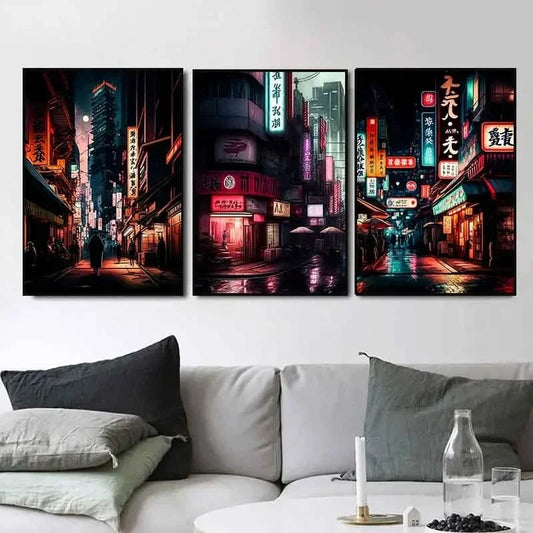 Canvanation Affiche Pop Art  Neon Japon Tokyo Rue
