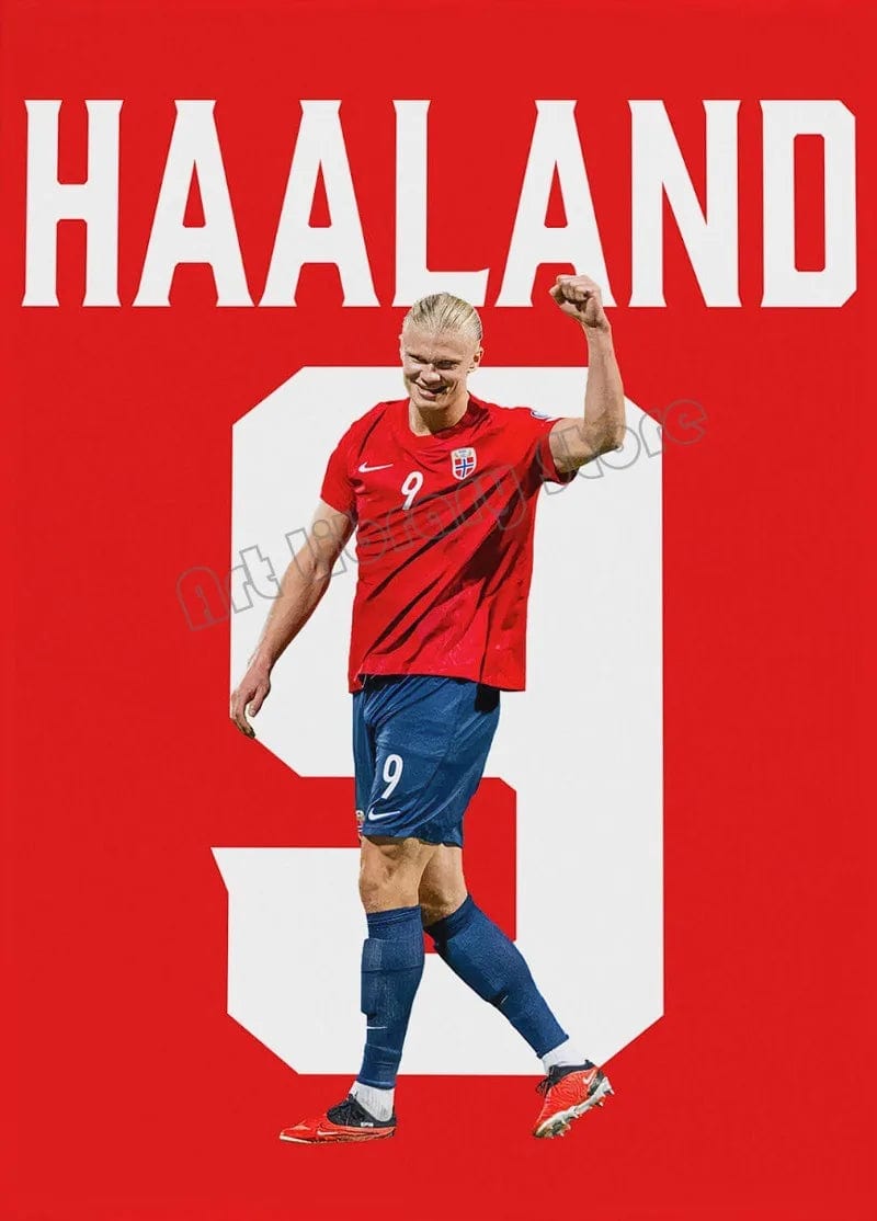 Canvanation 50X70cm / 5 Affiche Football - Numéro De Joueur