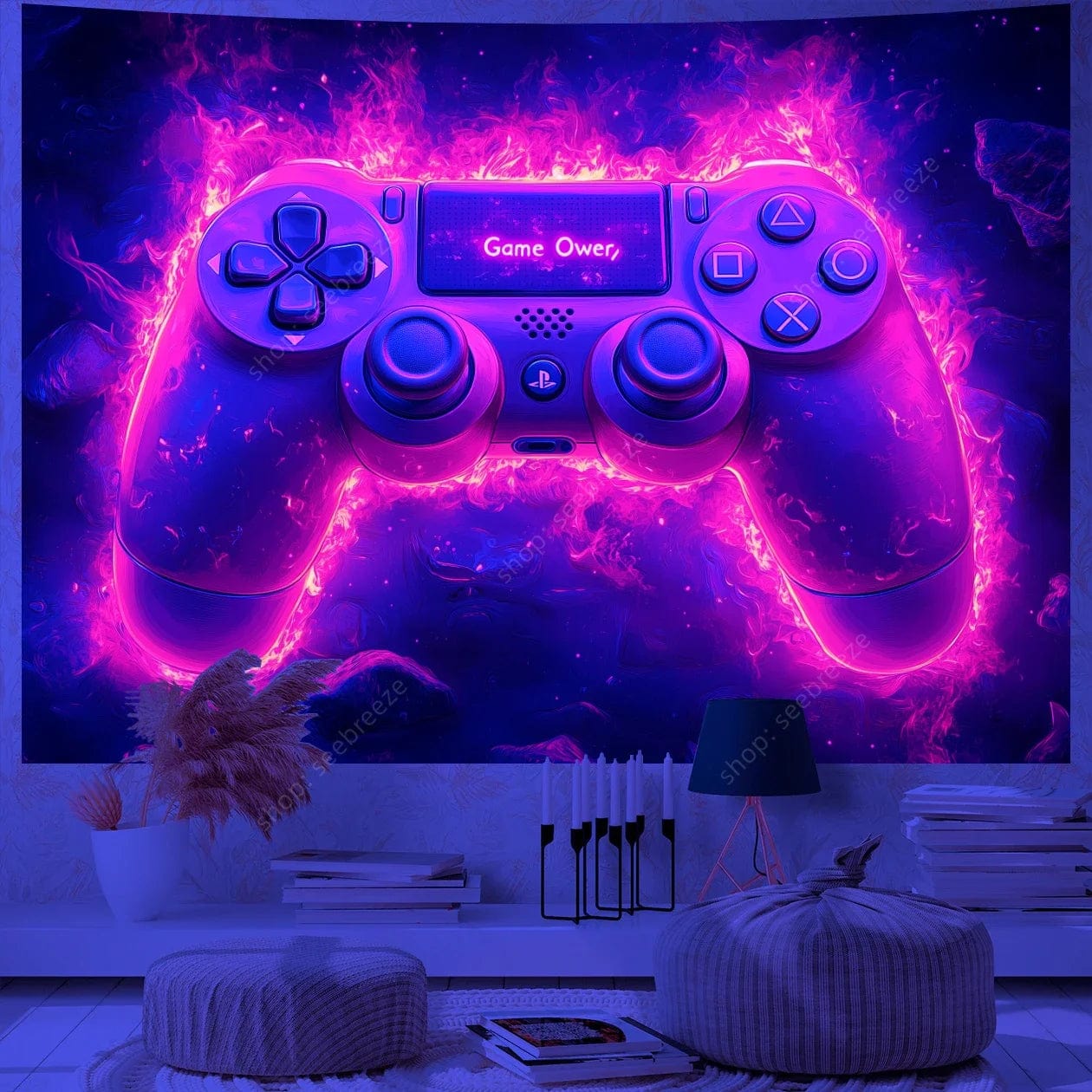 Canvanation WF2134 / 150x200cm Tapisserie pour Chambre de Gamer - L'accessoire ultime pour une déco immersive 🎮