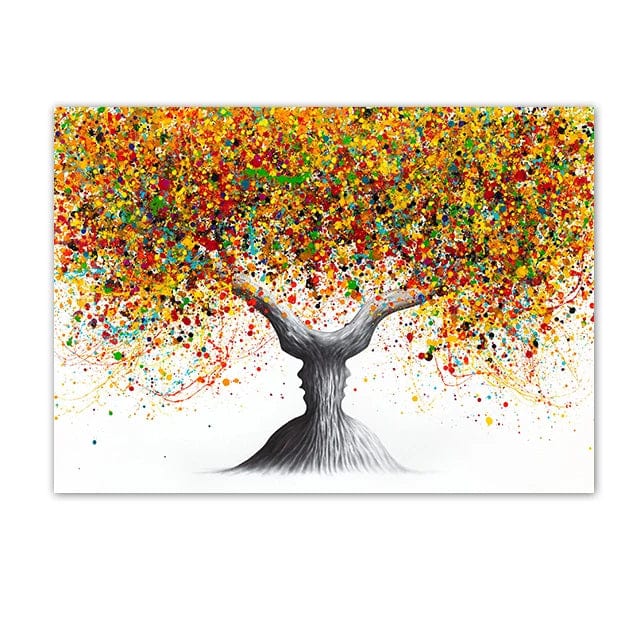 Canvanation Affiche - Arbre De Vie Coloré Gustave Klilmt