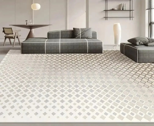 Canvanation Flannel-1 / 140x200cm 55x78.7in Tapis Moderne Blanc - Minimaliste Pour Grand Salon