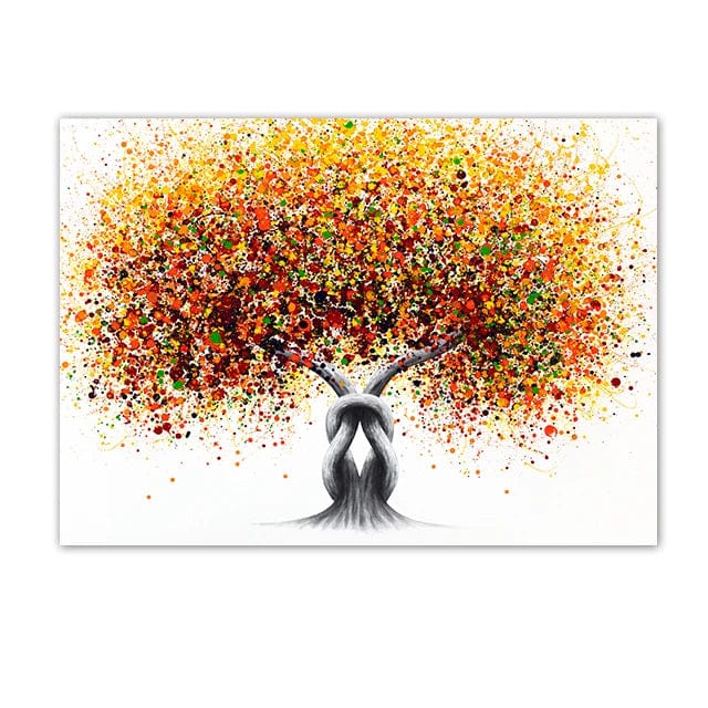 Canvanation 5 / 80x120cm Affiche - Arbre De Vie Coloré Gustave Klilmt