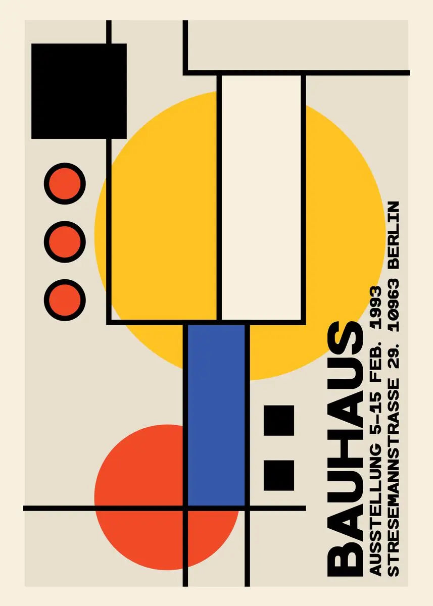 Affiche Bauhaus Simple Géométrique