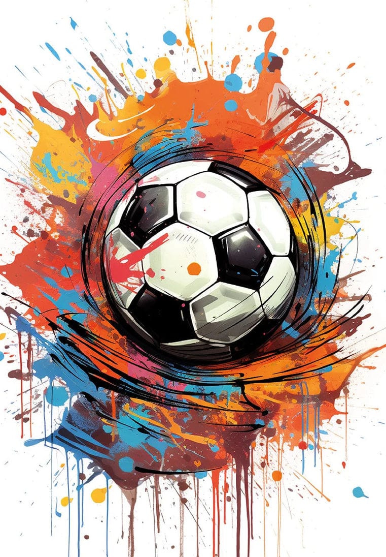Canvanation 1 / 50x70cm Affiche Football Graffiti Pop Art