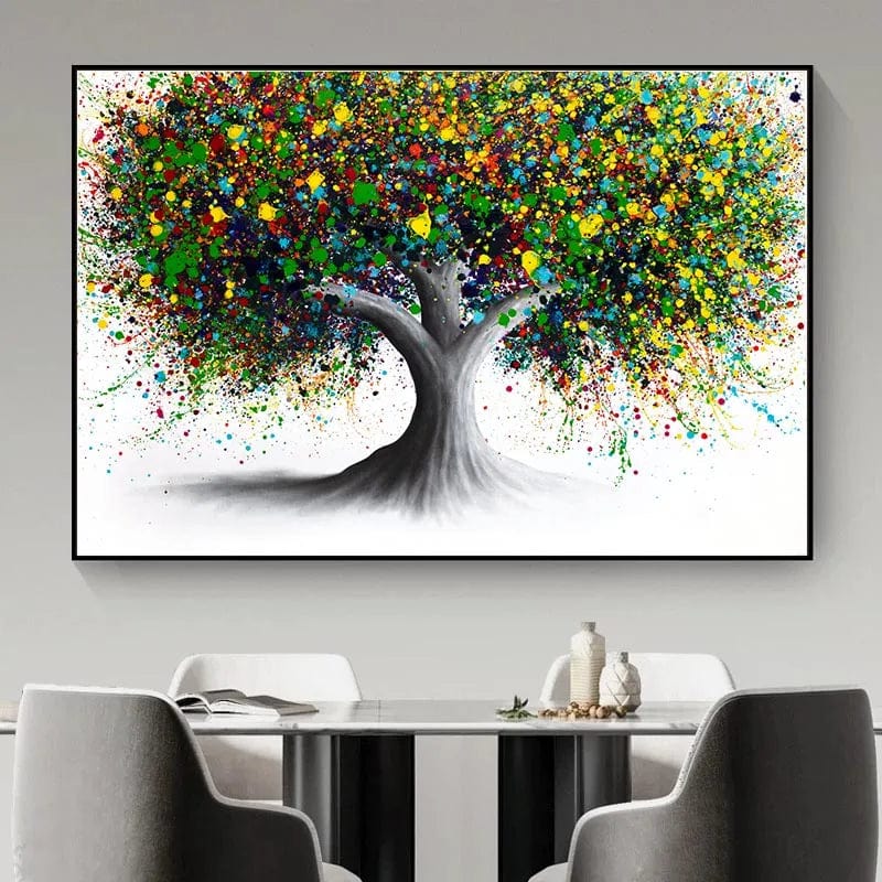 Canvanation Affiche - Arbre De Vie Coloré Gustave Klilmt