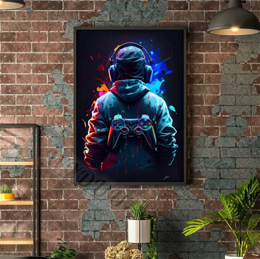Canvanation Affiche Chambre 80s Coloré Punk Neon Gaming