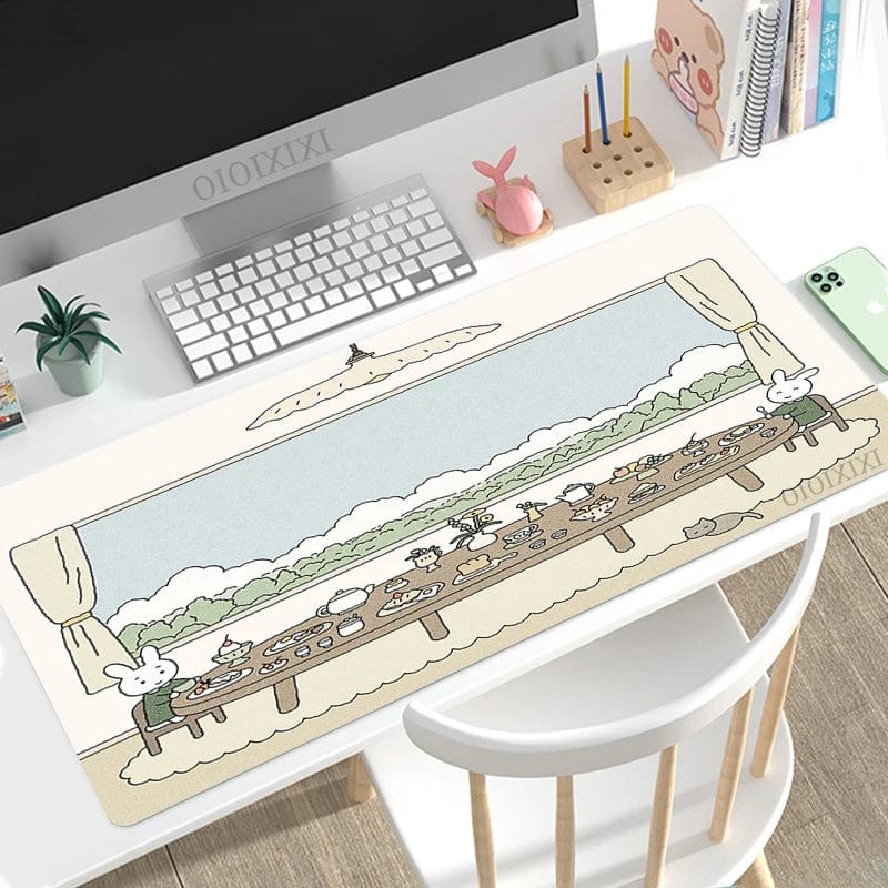 Canvanation 6 / 90x40x2 CM Tapis De Souris  - Cute Lapin Dessin Anime