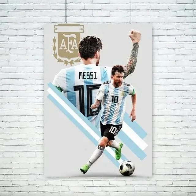 Canvanation 2 / 20x30CM Poster Football Stars Messi Ronaldo
