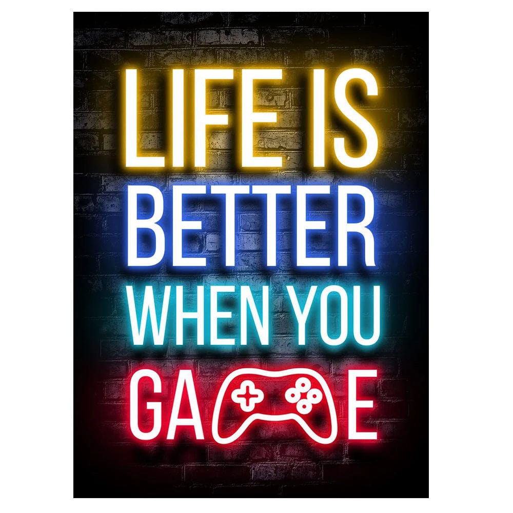 Canvanation AC359-10 / 50X70cm Affiche Chambre Gaming Neon