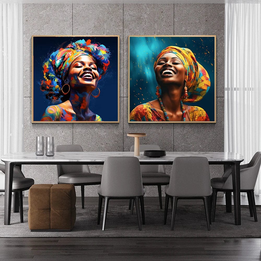 Canvanation Affiche Femme Africaine Coloré