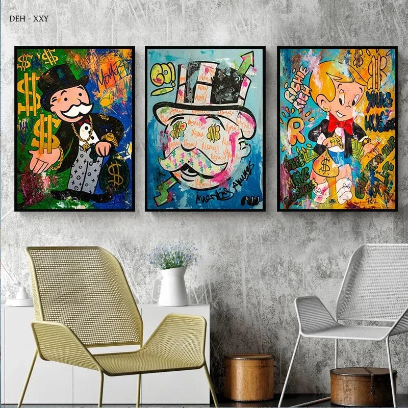 Canvanation Affiche Monopoly Vintage Pop Art