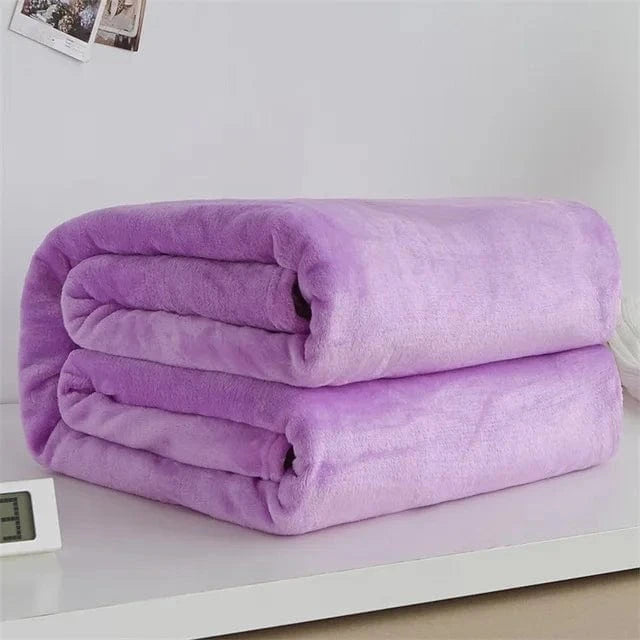 Canvanation Violet 1 / 100x140cm 39x55inch Plaid Polaire Américain – Léger, Anti-Boulochage et Ultra-Doux pour Adultes
