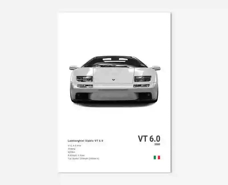 Canvanation 25 / 50x70cm Affiche Voiture Lamborghini Luxe Sto Veneno Urus Aventador SVJ