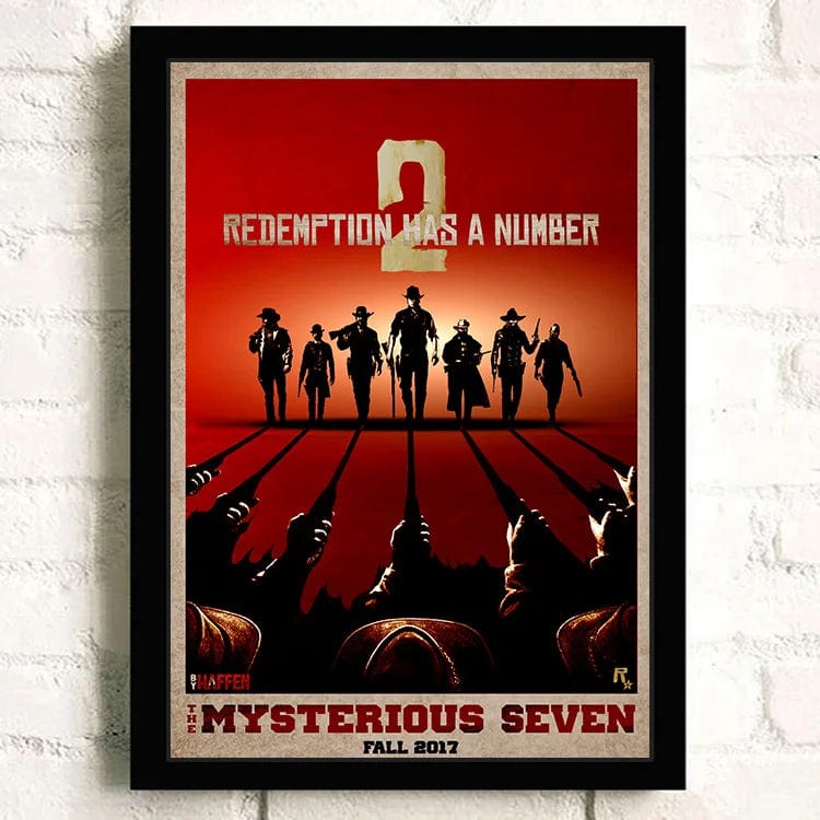 Canvanation 23 / 50X70cm Affiche Jeu Populaire Red Dead Redemption 2