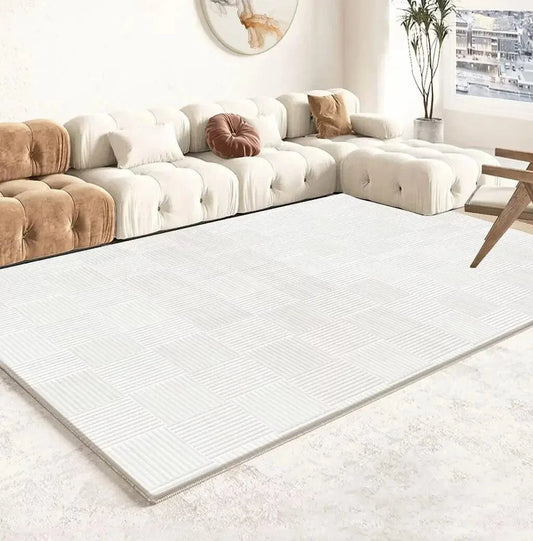 Canvanation Flannel-11 / 200x300cm 78.7x118in Tapis Moderne Blanc - Minimaliste Pour Grand Salon