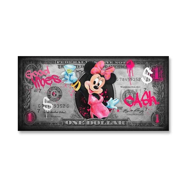 Canvanation SW8714 / 40x80 cm Affiche Pop Art Picsou Billet De Banque