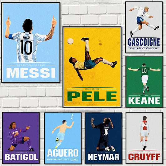 Canvanation Poster Fooball - Messi Pele Neymar