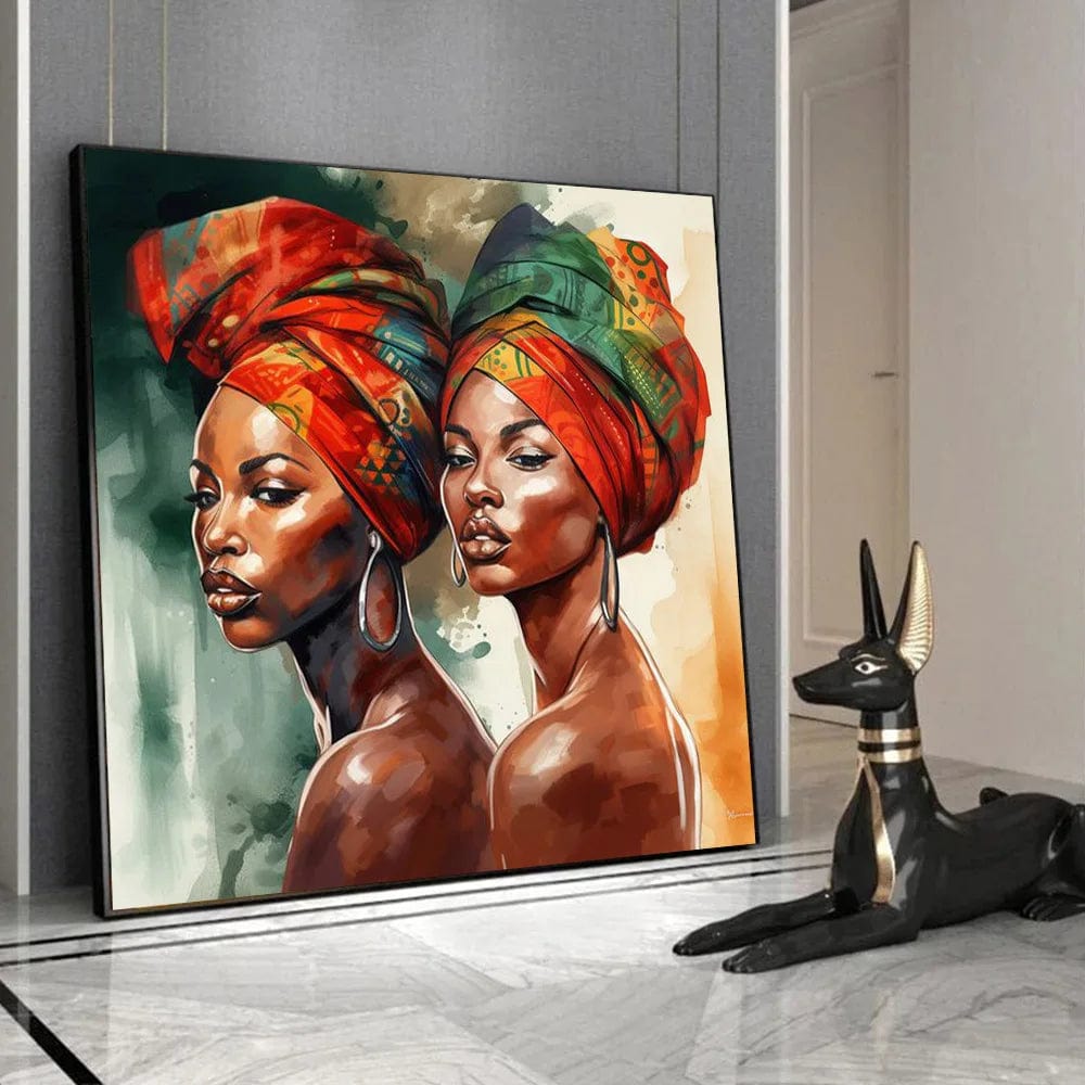 Canvanation Affiche Africain Femmes Et Enfants