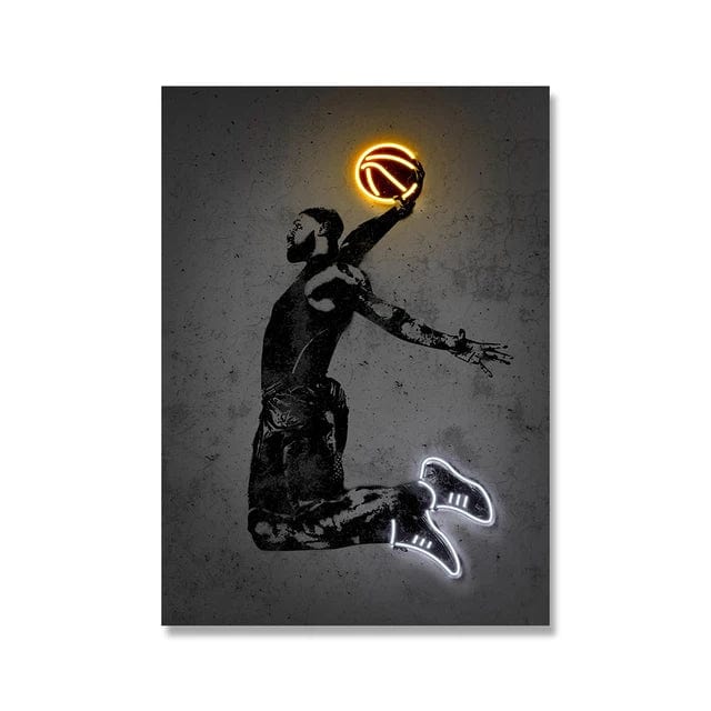 Canvanation 2 / 30x40cm Affiche Basketball Neon