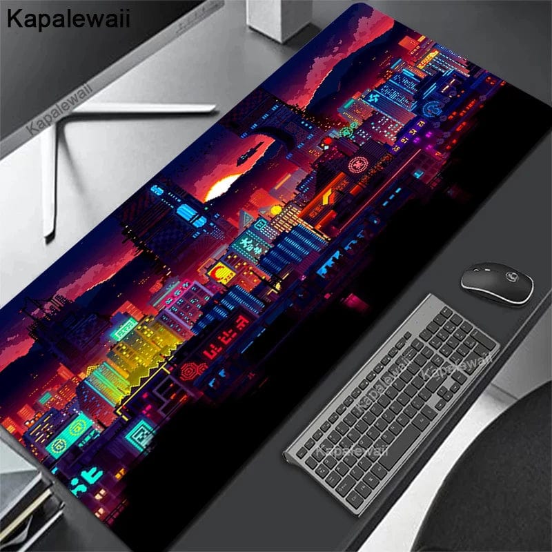 Canvanation CN03696 / 40x90x5 Cm Tapis De Souris - Cyberpunk Gaming Ville Tokyo