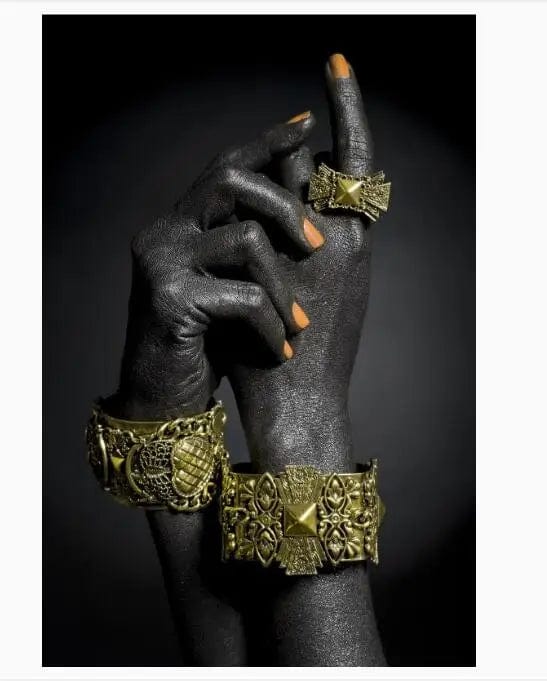 Canvanation PF 1503 / 58x90CM Affiche Femme Africaine Noir Or