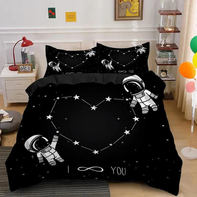 Canvanation 13 / 240x220cm 3pcs Housse De Couette + Taies D'Oreillers - 3D Coeur