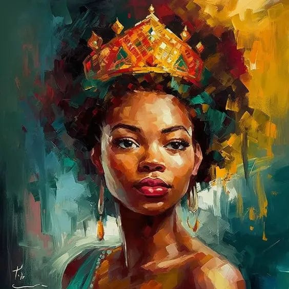 Canvanation 15 / 50x50cm Affiche Africain Femmes Et Enfants