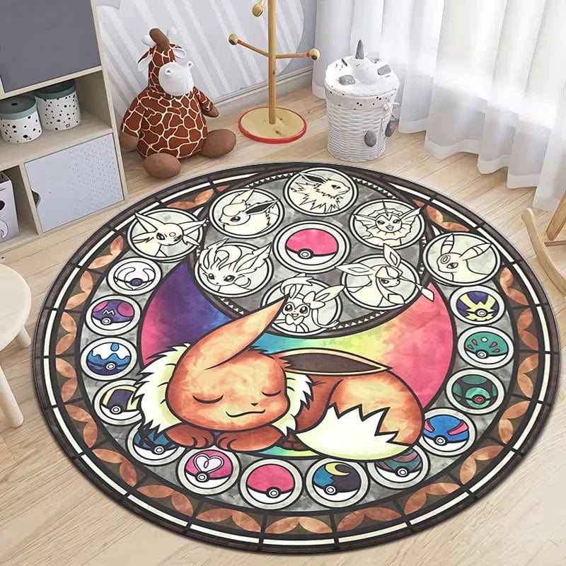 Canvanation Bleu Foncé / 100cm diametre Tapis De Chambre - Pokémon